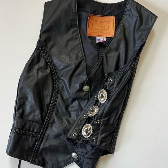 Vintage Walter Dyer Leather Vest - Picture 6 of 14